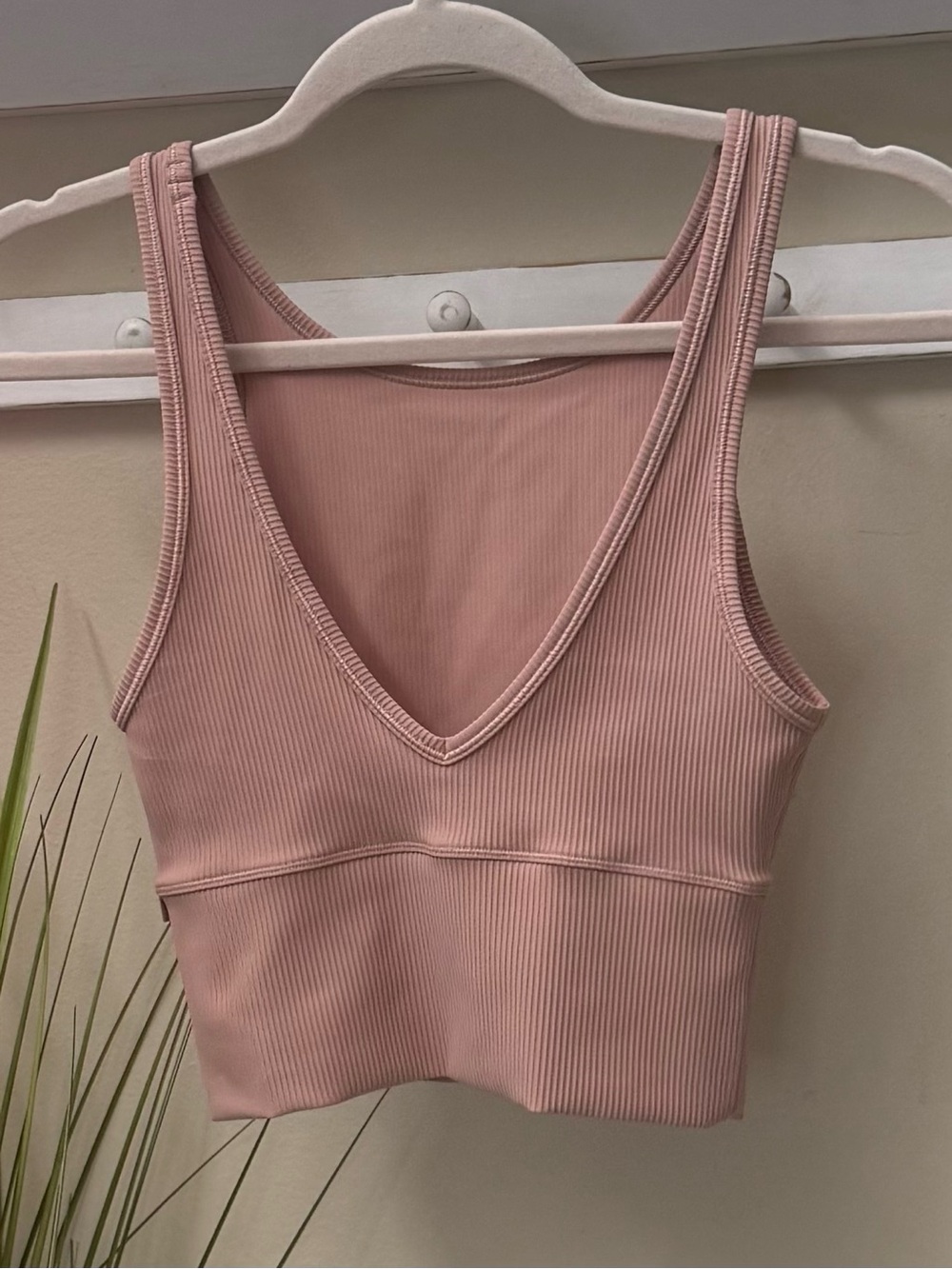 Lululemon Pink Power Pivot Ribbed Tank Top Small Reversible 💎EUC yoga gym beach